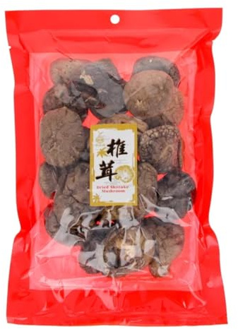 Eaglobe Champignons Shiitaké Séchés Entiers >4cm 100g, 200g et 500g/Sachet - Livraison Gratuite France (1 sachet, 100g)