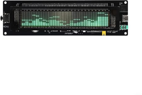 Oniissy Audio Spectrum VFD Display, MIC Input Sound Level Meter VU Meter Screen, Frequency Analysis Adjustable Display Brightness Control Multiple Modes For Studio
