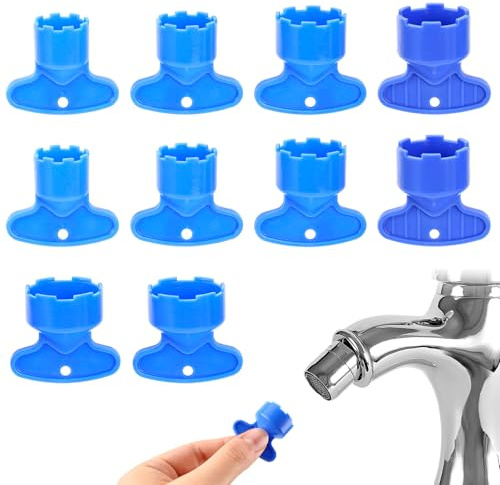 Lot de 10 clés pour robinets M16,5/M18,5/M21,5/M22,5/M24 | Clé pour aérateur de robinet, filtre encastré, aérateur escamotable pour robinets de cuisine et de salle de bain