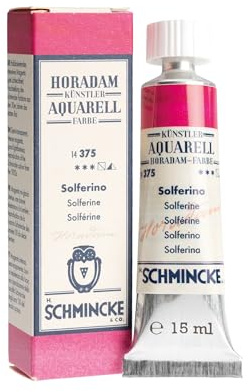Schmincke - HORADAM Aquarell Sonderton solferino,14 375 006, feinste Künstler-Aquarellfarbe, Retro-Edition 2026, historischer Farbton, 15 ml Tube
