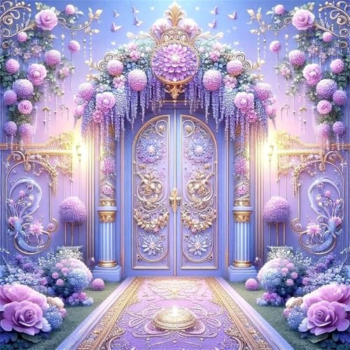 Puzzle Adulte 300 Pièces, Bricolage Puzzle Palais des Fleurs Roses, Puzzles Impossible 300 Pieces, Jeu de Famille Team Building, Cadeau pour Les Amants ou Les Amis, Unique Home Decor