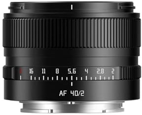 Objectif AF 40 mm F2 Plein Format for la Photographie Artistique, Compatible avec Les appareils Photo Sony FX2, FX3, A7C2, A7M4, Nikon Z5II, Z6III, Z50II, ZR et Lumix S1R2, S5 et S9 L.(E-Mount(FE))