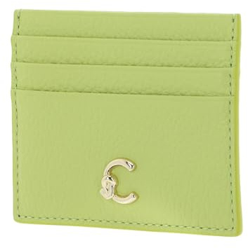 Coccinelle Leder Kartenhalter C-Me Document Holder Grained Leather Green Glow hellgrün