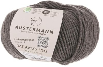 Austermann Merino 120 Exp | Merinowolle 120m/50g| 138 - Braun-Meliert