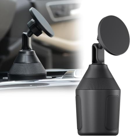 Dtenlur Support Telephone Voiture Porte Gobelet, Support de Téléphone pour Porte-Gobelet, Supports Téléphones Portes Gobelets Compatible avec Magsafe, iPhone 16/15/14/13/12