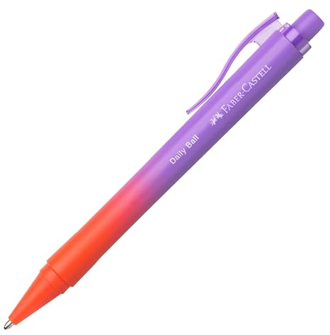 Faber-Castell - Kugelschreiber Daily Ball Punchy Melon | Druckkugelschreiber mit XB Mine und dokumentenechter Tinte für Schule, Büro und Alltag