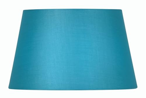 Oaks Lighting S901/8 BL Cotton Drum Shade, 8-inch, Blue