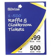 Silvine Garderobe Tickets 500 Tickets – Farbe: Ausgewählte Spalten