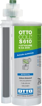 OTTOCOLL S 610 2K-Silikon-Klebstoff 490 ml side-by-side Kunststoff Kartusche C5200 hellgrau