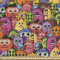 ABAKUHAUS Ausländer Gewebe als Meterware, Karneval der Bestien Design, Schön Gewebten Stoff für Polster und Wohnaccessoires, 1M (148x100cm), Korallenrot Magenta