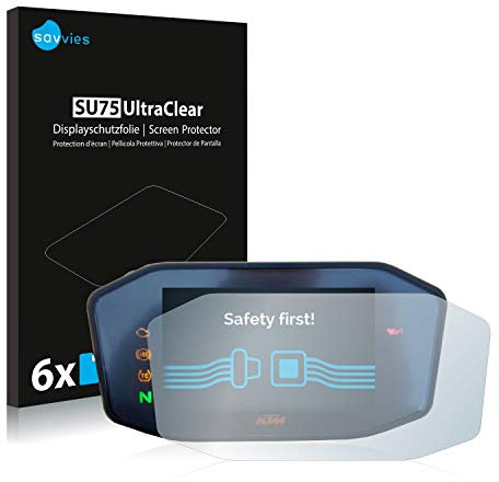 savvies (6 Pezzi Pellicola Protettiva per KTM 1290 Super Duke R Protezione Schermo Trasparente