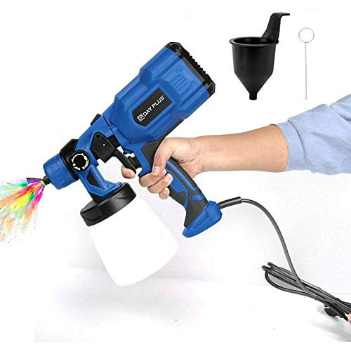 550W Farbsprühsystem, Farbspritzpistole 100-450ml/Min, Elektro farbspritzpistole einstellbarem Luftstrom und Farbsteuerung, Lackierpistole mit 3 Sprühmustern