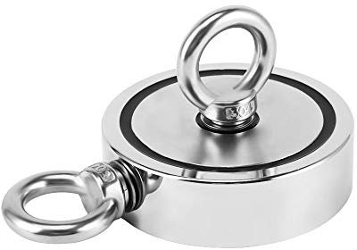 Ant Mag Angelmagnet, doppelseitig, superstark, magnetisch, zum Angeln mit kombinierter Stärke, Neodym-Magnet-Angel-Set mit Augenschraube für Fluss, See, Angeln im Innen- und Außenbereich (LNM116-2)