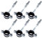 (Pack of 6 pcs) Anti Vibration Single Metal Pipe Brackets Clips Clamps Rubber Lined for Ø 20-25 mm Pipes (6)