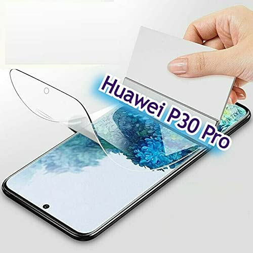 Cracksin Gorilla Schutzfolie für Huawei P30 Pro [2 Stück] 3D Nano-Tech, Klar Folie, 100% Fingerabdrucksensor, Displayschutz, TPU NANO