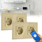 BSEED Wifi Smart Steckdose,arbeitet mit Amazon Alexa,Google Home,Timing-Funktion und APP-Steuerung,2 Fach Schuko Steckdose Gold,Unterputz Glas Intelligente Steckdose-auf NUR 2.4 GHz Netzwerk(2 Pack)