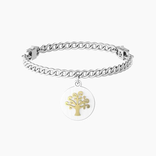 KIDULT - Bracciale in acciaio 316L PVD giallo | Symbols