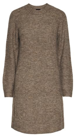 Pieces Damen Pcellen Ls O-Neck Knit Dress Noos Bc Strickkleid (1er Pack)