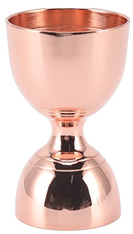 Cuivre Bell Jigger Premium Cocktail Jigger 30/60ml Jigger en Acier Inoxydable pour Barman Acier Durable Haute Précision Large Ouverture Mesure Jigger pour Cocktail Liquor Cocktail(30/60ml Or Rose)