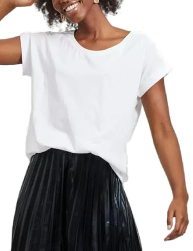 Vila Damen Shirt, Optical Snow, M EU