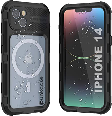 PunkCase Wasserdichte Aluminium-Schutzhülle für iPhone 14 [Metal Extreme 2.0 Serie] IP68 robuste Stoßstangen-Abdeckung mit integriertem Displayschutz, ultimativer Schutz für iPhone 14 (6,1 Zoll),