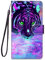 OPPO A77 5G / A57 5G Case Flip Shockproof Leather Folio Book Wallet Case with Card Holder Stand Silicone Bumper Protector Cover for OPPO A77 5G / A57 5G Phone Case for Girls Kids, Tiger