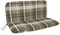 DEGAMO Bankauflage Polsterauflage Seattle für Gartenbank 2-sitzer 98x88cm, mit Rückenteil, grau beige kariert