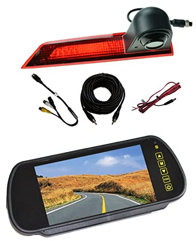 Dauphin Feu stop arrière haut niveau Caméra de recul pour Ford Transit Custom 2012 – Mai 2016 Version ampoule – Avec moniteur de rétroviseur 7