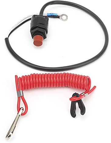 Interrupteur d'arrêt d'urgence avec attache de sécurité pour hors-bord Yamaha 15-40HP 2 temps - 6E9-82575-09 - Interrupteur de sécurité hors-bord, interrupteur d'attache, accessoires hors-bord Yamaha.
