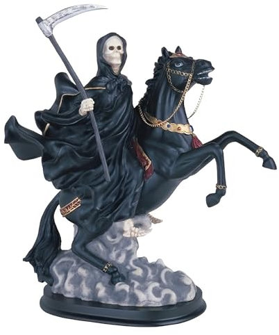 ICE ARMOR Statue Our Lady of The Holy Death, Weihnachtsmann Muerte reitend, Motiv: Heilige Tod, religiöse Dekoration, 30,5 cm
