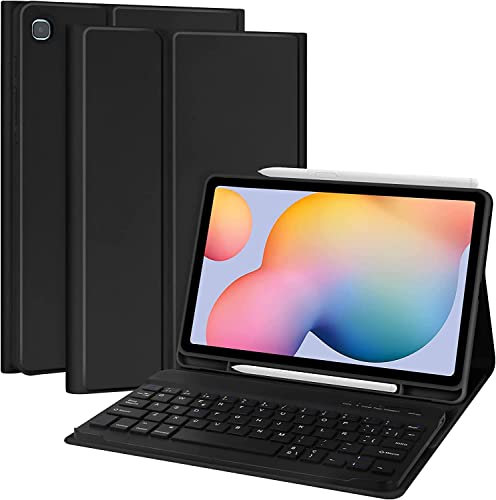 Funda con Teclado para Samsung Galaxy Tab A8 10.5'', Teclado Bluetooth Español Ñ Teclado con Portalápices para Samsung Tab A8 2022,Inalámbrico Teclado Magnético Funda para Tab A8(SM-X200/X205)
