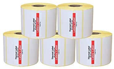 Labex Label Paketaufkleber 60x30 mm – 5 Rollen Thermodirekt Etiketten auf Rolle – Versandetiketten, Barcodeetiketten, Lageretiketten – Kompatibel mit Zebra, Argox, Sato