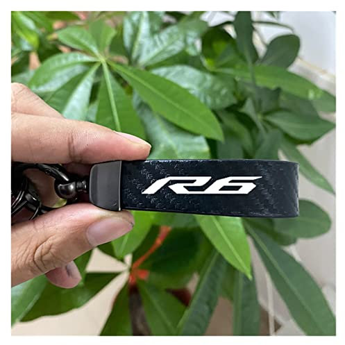 Motorrad Schlüsselanhänger Für Yamaha YZF R1 2002-2017 R6 2006-2016 Motorrad Schlüsselanhänger Halter Lanyard Geschenke Autoschlüssel (Farbe : Black for R6, Größe : Normal)