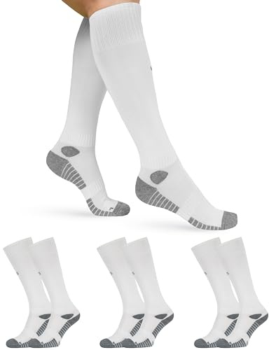OCERA 3 Paar Kompressionsstrümpfe mit Baumwoll-Frottee-Sohle für Damen, Herren und Kinder – Kniehohe Stützstrümpfe ideal für Sport, Reisen & Berufsalltag