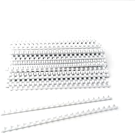 Alevar Dos en plastique spirale pour reliure, 21 anneaux de diamètre 10 mm, format A4, capacité de 41 à 55 feuilles, couleur blanche, lot de 100 pièces
