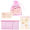 NAÏZAYA Sacchetti Confetti Nascita in Organza con Bigliettini – 50 Sacchettini Portaconfetti Rosa per Bomboniere – 50 Bigliettini Bimba per Cerimonie Originali – Idee Regalo Nascita Uomo Donna