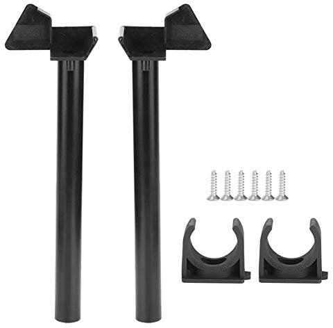 Wisecoco Tuyau De Gouttière d'eau De Pluie, 26 Cm/10,2 Pouces pour Serre, Gouttière d'eau De Pluie, Kit De Tuyau De Descente De Drainage, Tuyau De Descente avec Accessoires De Support, Noir