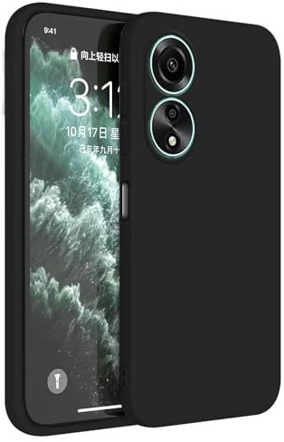 Topme Cover per OPPO A78 (4G) (6.43 Inches) Custodia Case, Protezione Della Pelle Della Custodia in Silicone Tpu - Nero