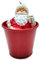 Acan Tradineur - Pack de 3 Vasos con Vela para Navidad con Figuras - Base de Metal - Decoración para Temporada navideña - Ø 6 x 8 cm - Color Surtido