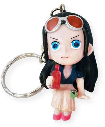 Distrigeek Nico Robin Schlüsselanhänger 3D PVC Figur Anhänger für Damen Herren originelle Geschenkidee, mehrfarbig, One size