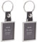 walther design Schlüsselanhänger schwarz 3,5 x 4,5 cm aus Metall Deluxe MR-199-B (Packung mit 2)