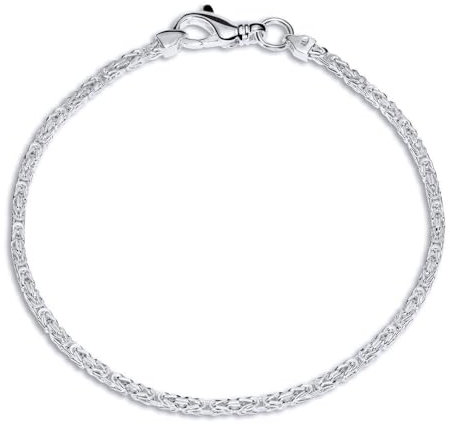 Unisex Königsarmband 925er Silber 2mm breit KA0020 (Länge: 17cm)