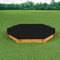 Hexagonal Sandpit Cover, 600D Oxford Fabric, Sandpit Tarpaulin, Outdoor Sand Pit Pool Protective Cover, Drawstring Cover, UV Resistant (Black,230*200*20CM)