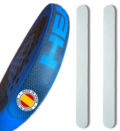 Protector pala de padel Transparente, Resistente y Rugoso, accesorios de pádel, protector pala padel Ligero y de fácil sustitución, 35mm x 370mm, funda pala padel, Protección Esencial (2 UNID)