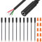 Xiatiaosann 3,5-mm-Buchsenstecker auf blankes Kabel, 1/8-Buchsenstecker auf offenes Ende TRRS 4-poliges Mono-Audiokabel für Kopfhörer, Headset, Ohrhörer mit Kabelendkappen (10 Stück)