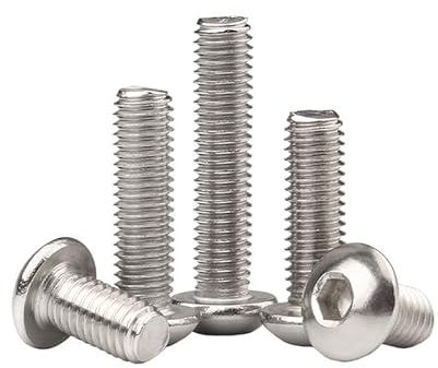 ORANXIN M10 x 100mm 1 Pcs Bulloni a testa tonda Acciaio inossidabile 304 Esagono interno Viti Testa di padella Bulloni a brugola Vite a macchina