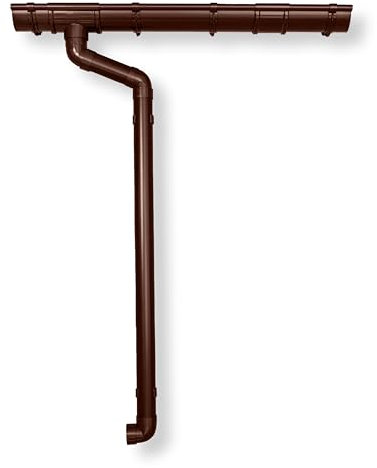 4 Home & Garden Dachrinnen Set RG 100 NW100/125 Braun | Komplettsets mit Fallrohr bis 10m Dachlänge | Typ 300 Fallrohr DN 60 | Kunststoff PVC (Dachlänge: 1-Seite bis 700cm)