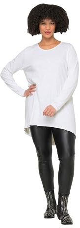 Angel of Style Longshirt, Bequeme, streckende Passform. Rundhalsausschnitt, Langarm. Gerundeter Saum, hinten länger.