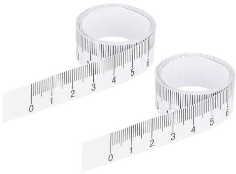 PATIKIL Adhesive Ruler, 2 Pack 100cm Backed Tape Measuring Tape Sticker Tape Waterproof for Workbench Sewing Saw Drafting Table,White Background Black Text