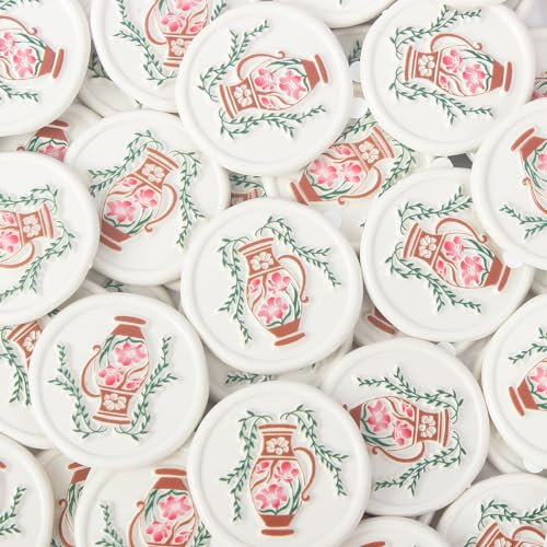 JAGERGREEN 24 Stück Wachssiegel Selbstklebend mit Vielen Mustern, Siegelwachs Aufkleber für Einladungen, Sticker für Hochzeit, Briefumschläge, Geburtstage, Geschenkverpackungen (Vase-Stil)